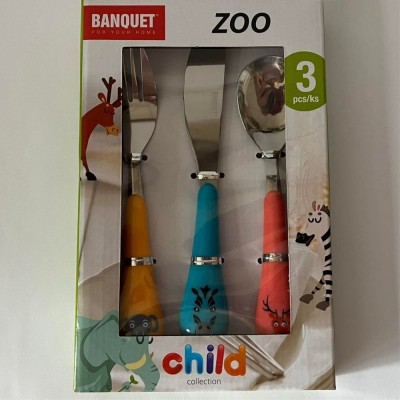 420560 Banquet 3 - dielna sada detských príborov Zoo